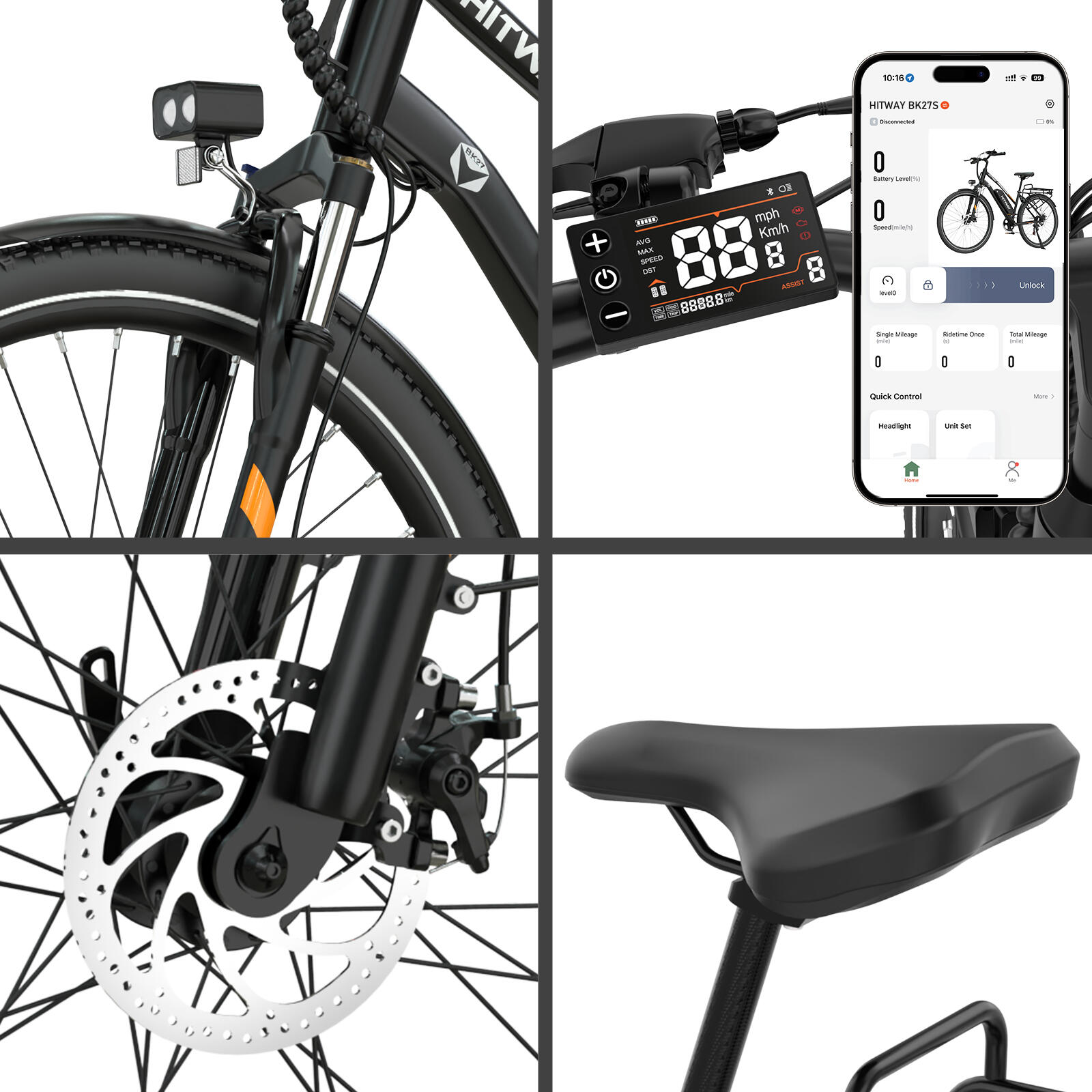 Vélo électrique de ville 28", batterie 468Wh, app, BK27S – Image 4