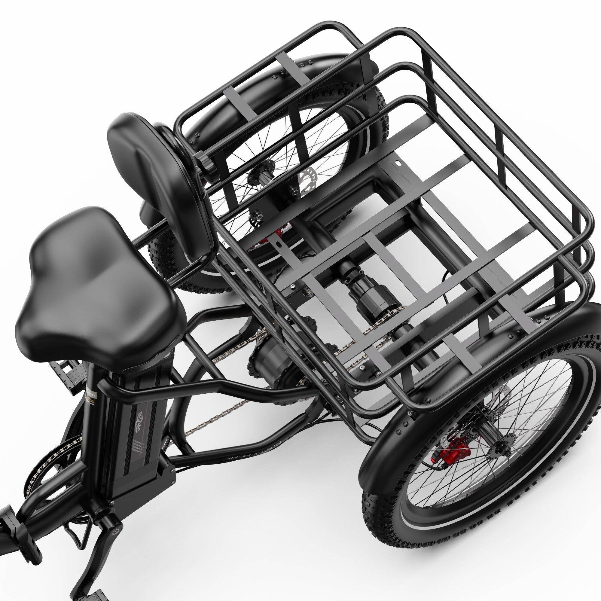 ONESPORT OT30 PRO 20" tricycle pliant 3 roues batterie 48V 18Ah 7 vitesses – Image 5