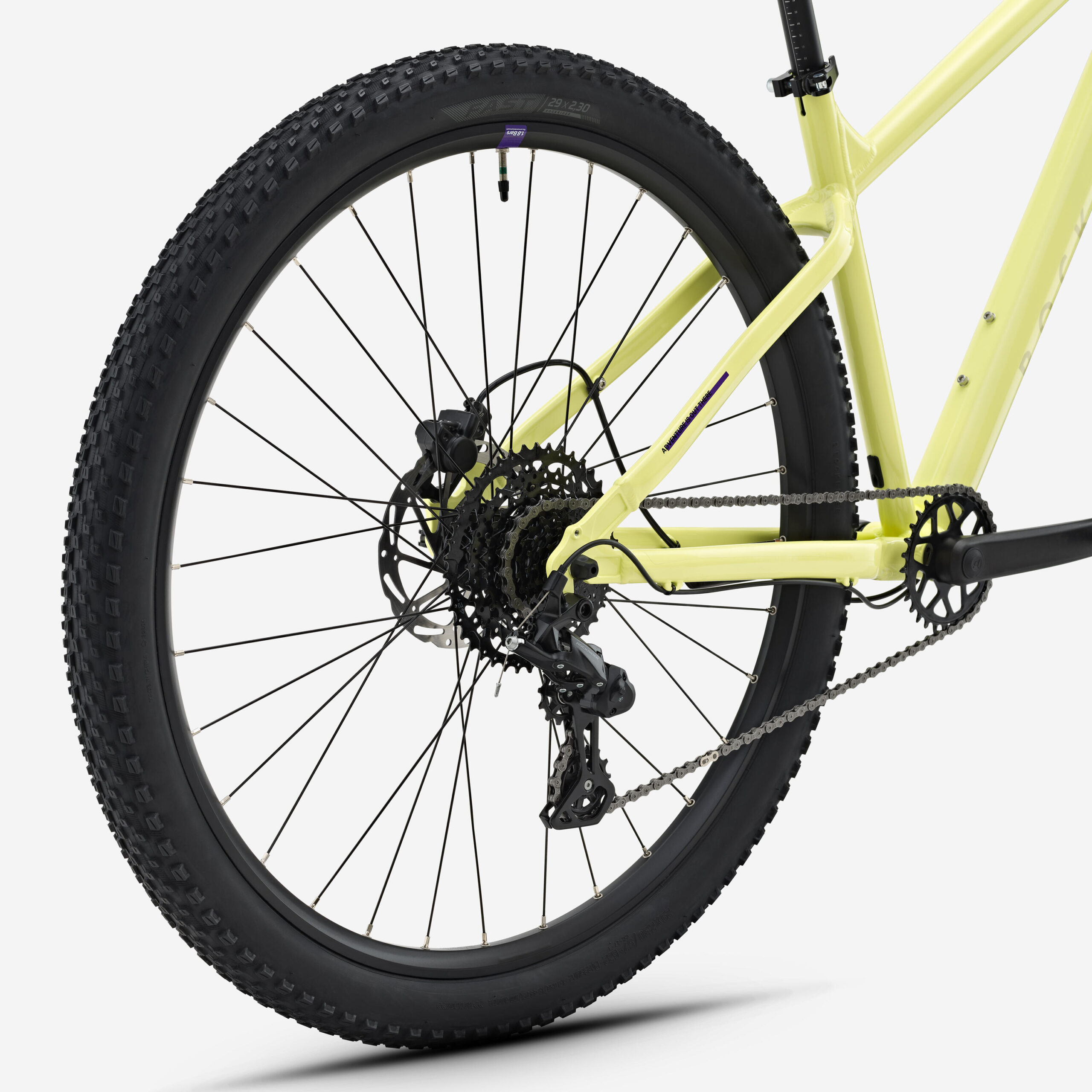 Vélo VTT randonnée semi-rigide 29" cadre aluminium, EXPL 140 jaune – Image 2