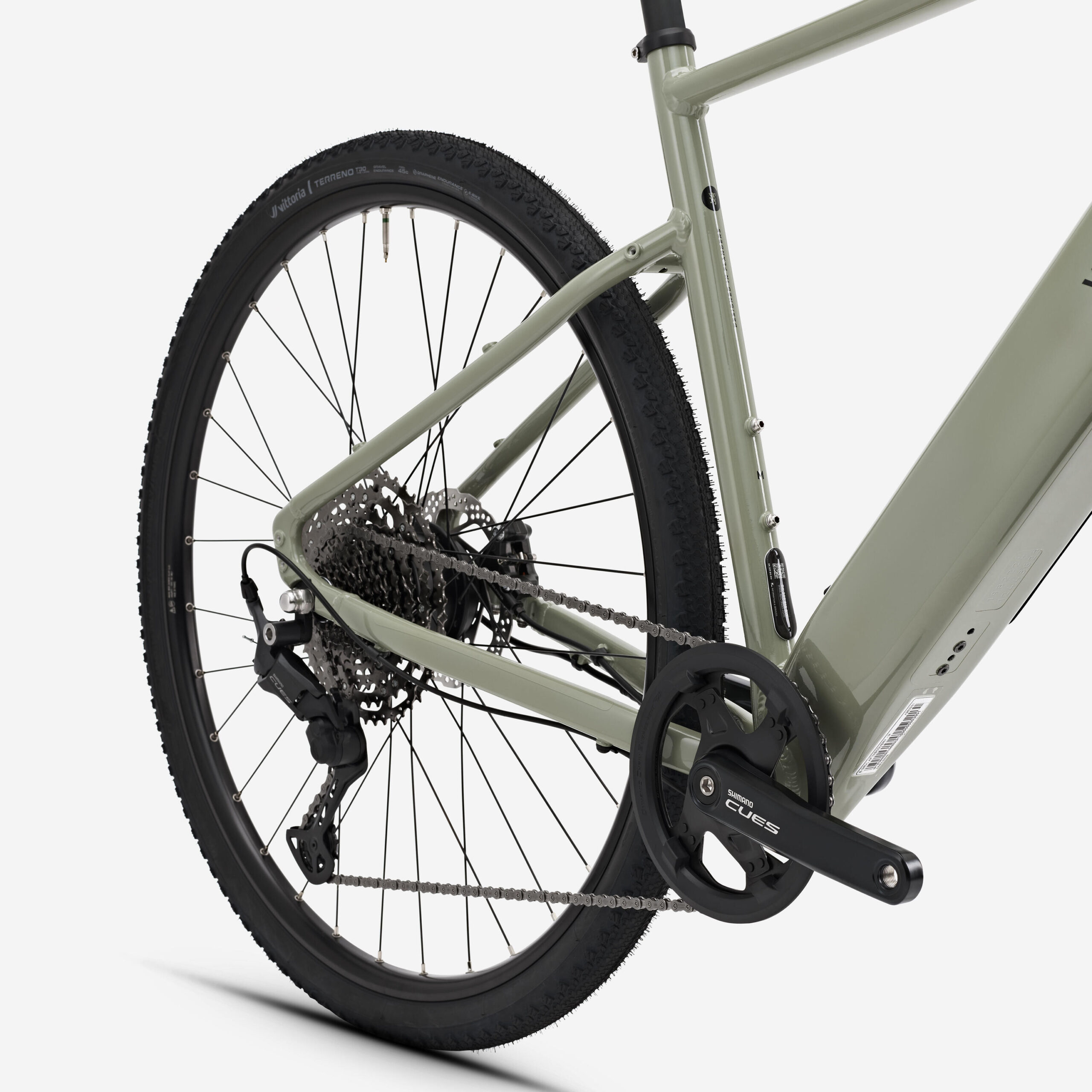 Vélo gravel électrique Shimano Cues 1x11v, E-GRVL AF Discover kaki – Image 2
