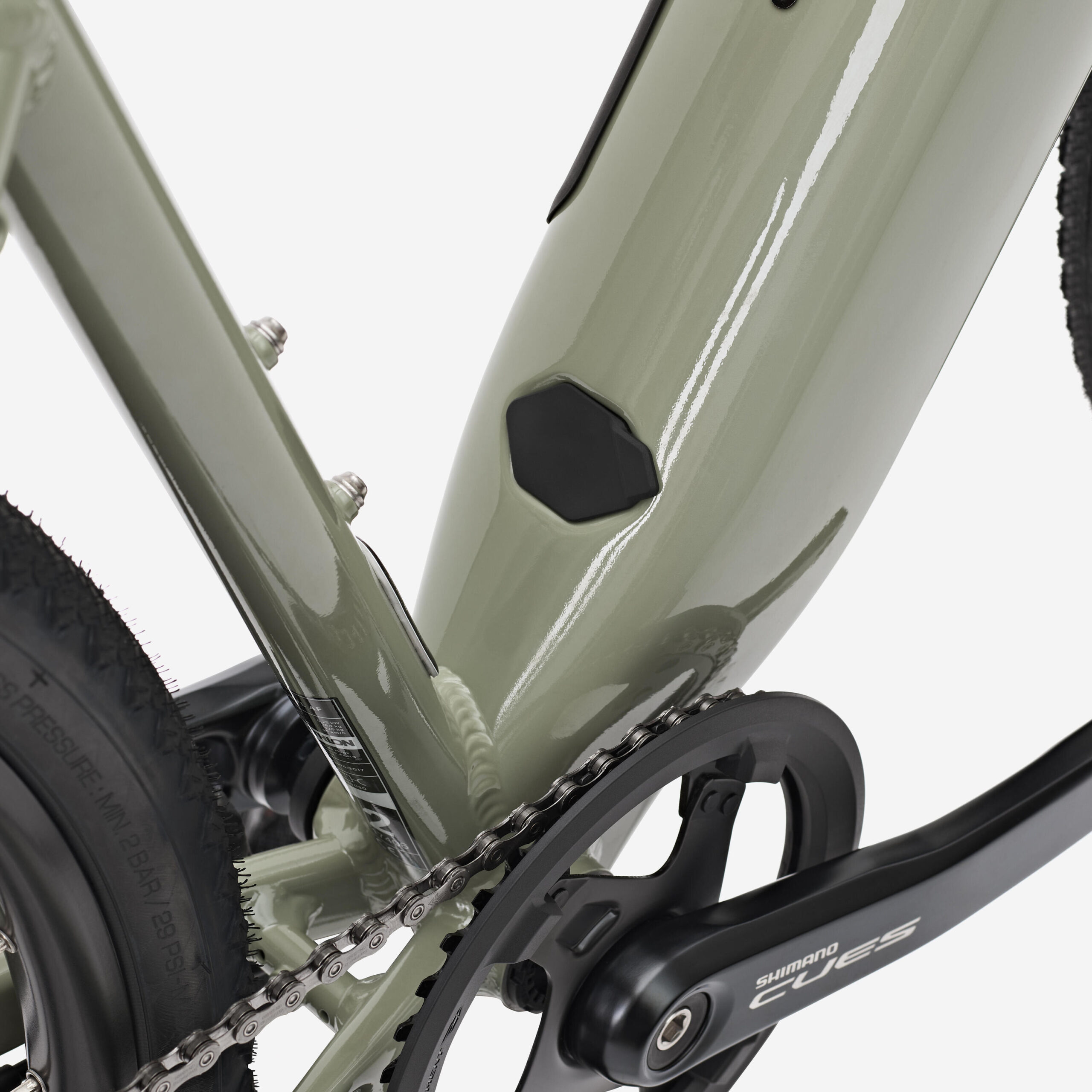 Vélo gravel électrique Shimano Cues 1x11v, E-GRVL AF Discover kaki – Image 4