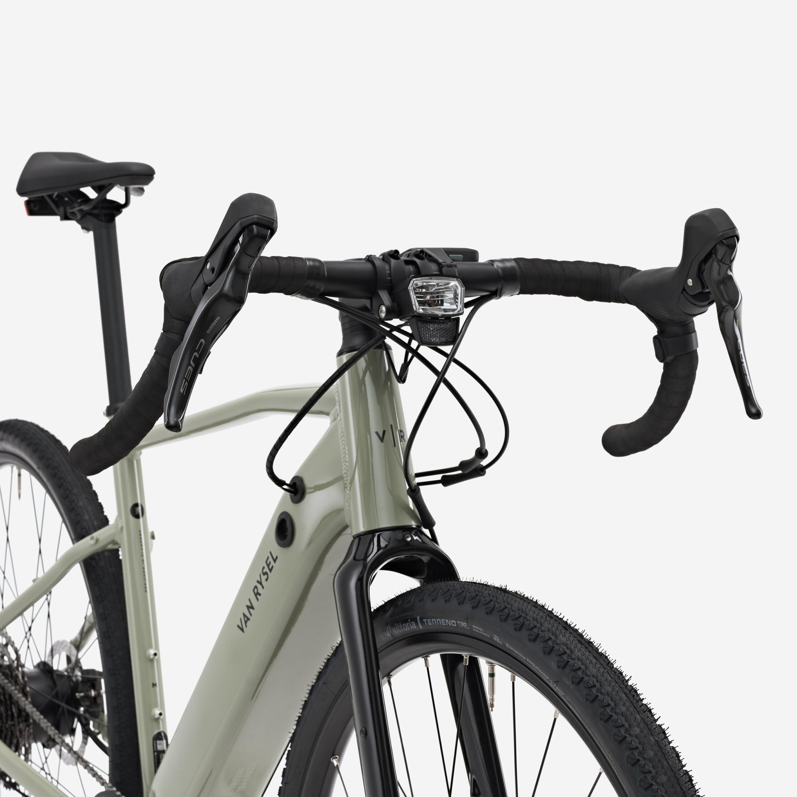 Vélo gravel électrique Shimano Cues 1x11v, E-GRVL AF Discover kaki – Image 6