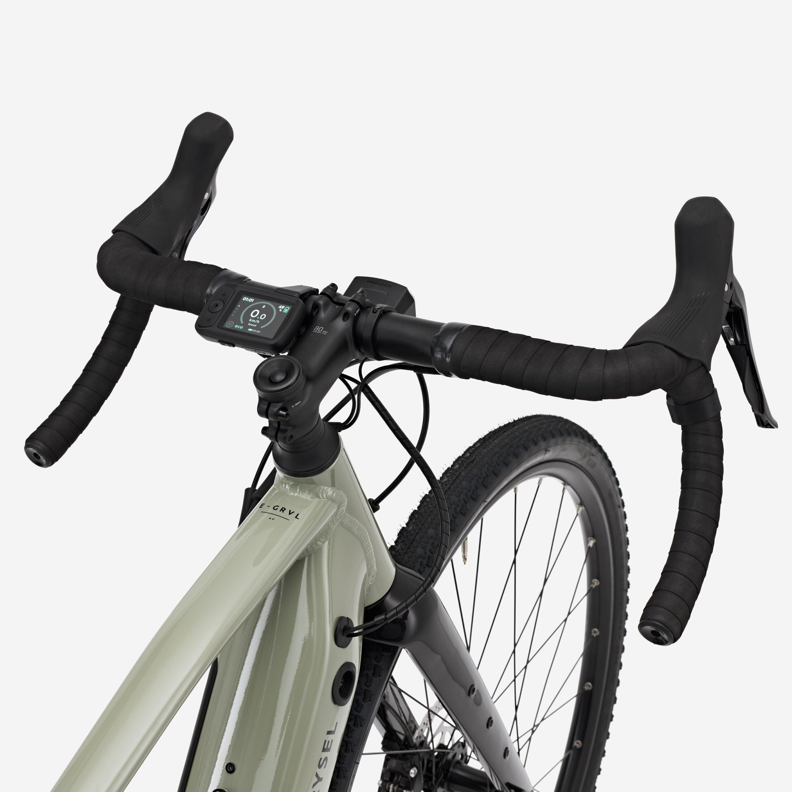 Vélo gravel électrique Shimano Cues 1x11v, E-GRVL AF Discover kaki – Image 7