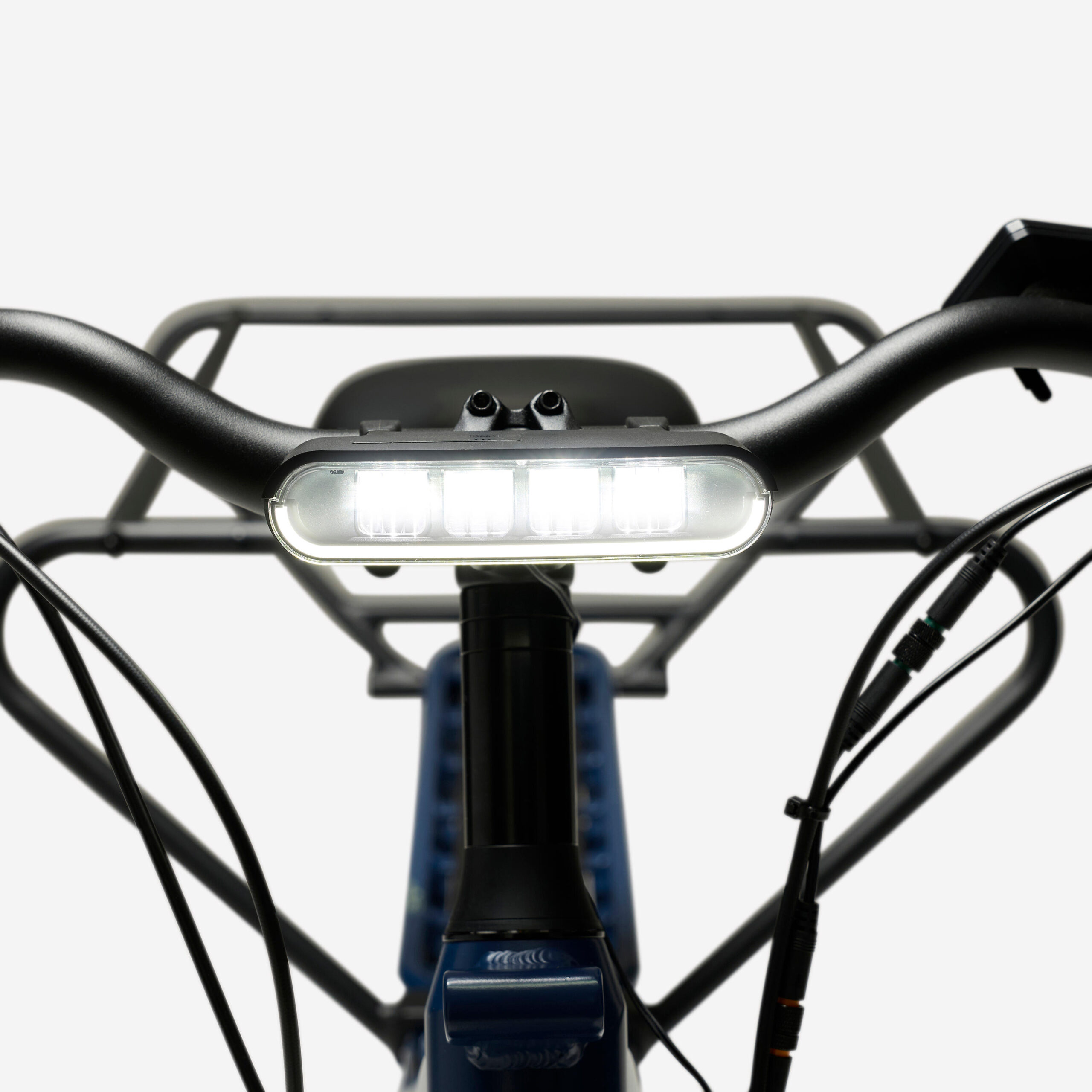 Velo cargo électrique longtail, E-three 500 Bleu abysse – Image 5