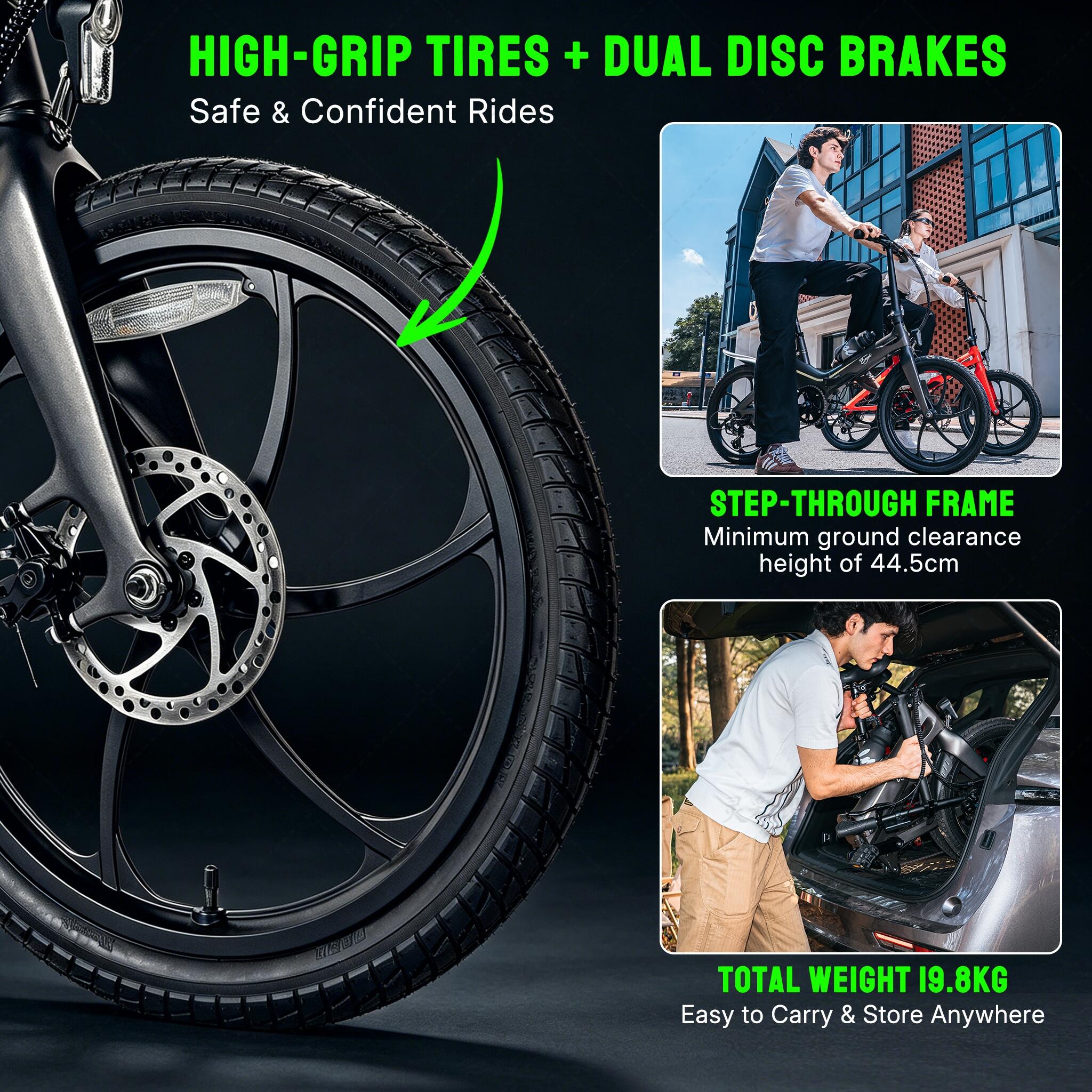 Vélo électrique pliable et léger ONEBOT S9-Eagle, batterie 36 V 10,2 Ah – Image 2