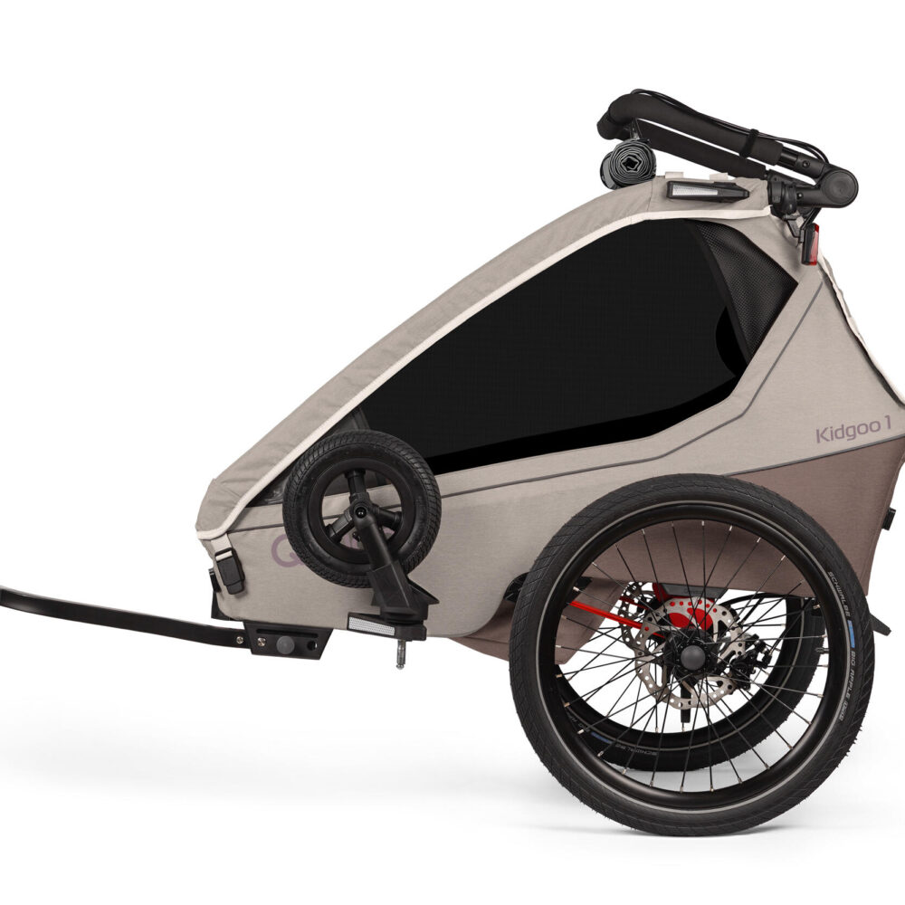 Remorque vélo Qeridoo Kidgoo 1 Pro Gen 2 Barista Brown