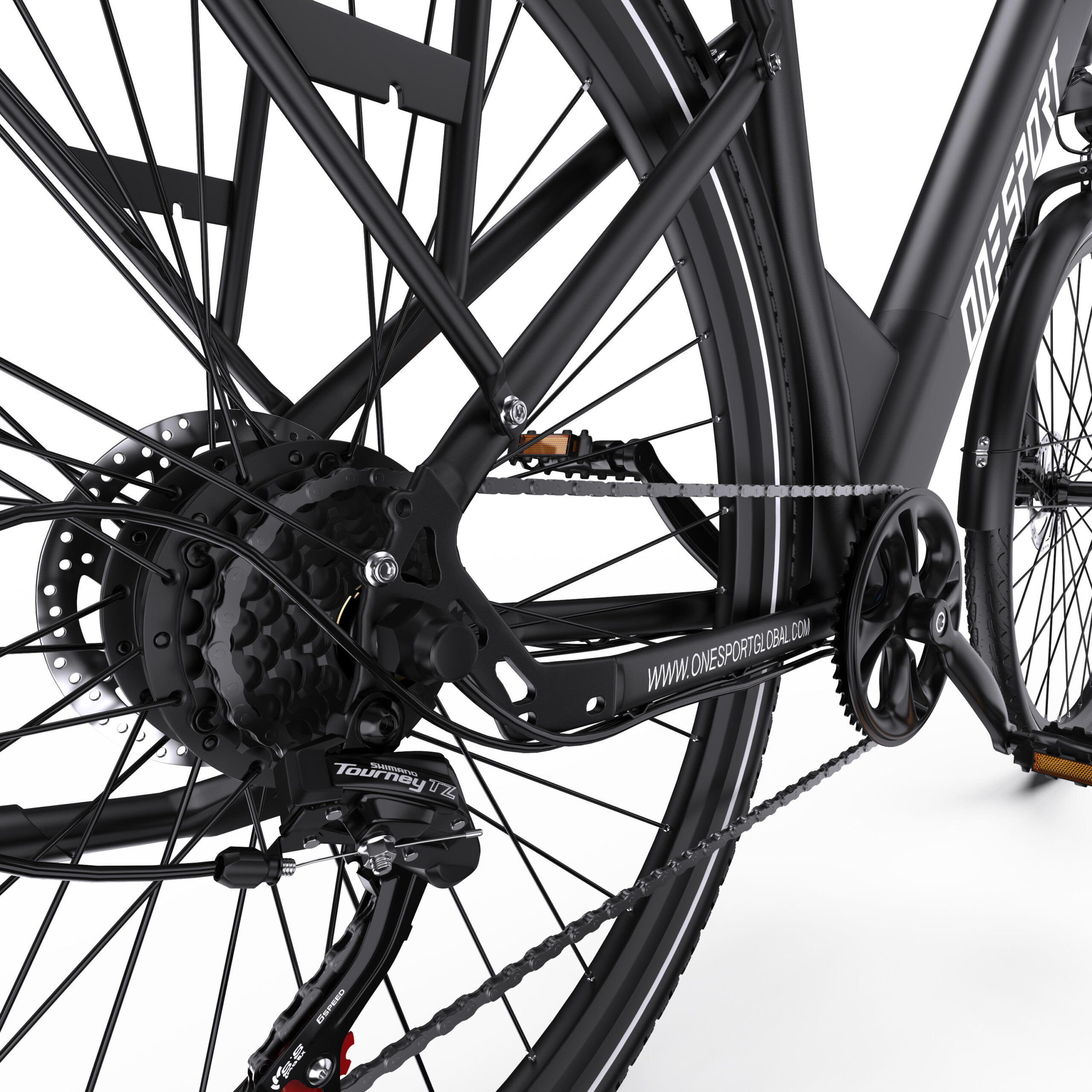 Vélo électrique urbain Onesport OT12, 250 W avec batterie 36 V 13 Ah – Image 4