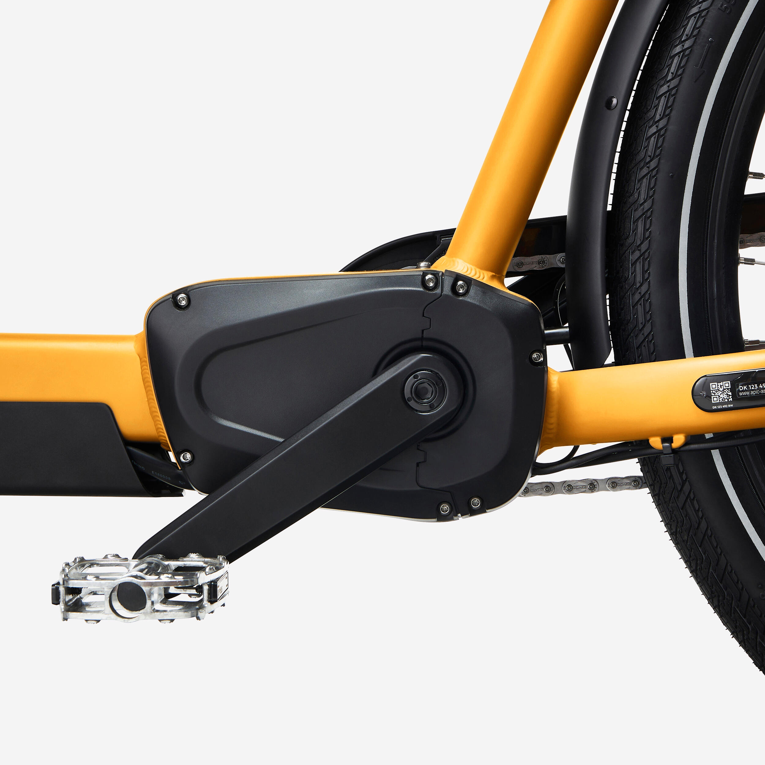 Vélo cargo électrique biporteur F900E BOX jaune – Image 4
