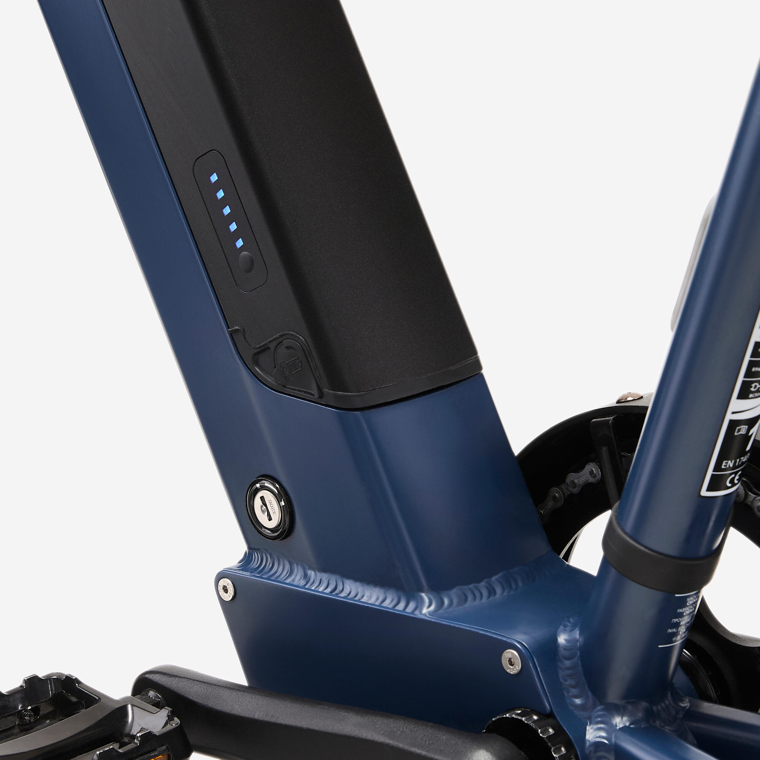 Velo cargo électrique longtail, E-three 500 Bleu abysse – Image 8