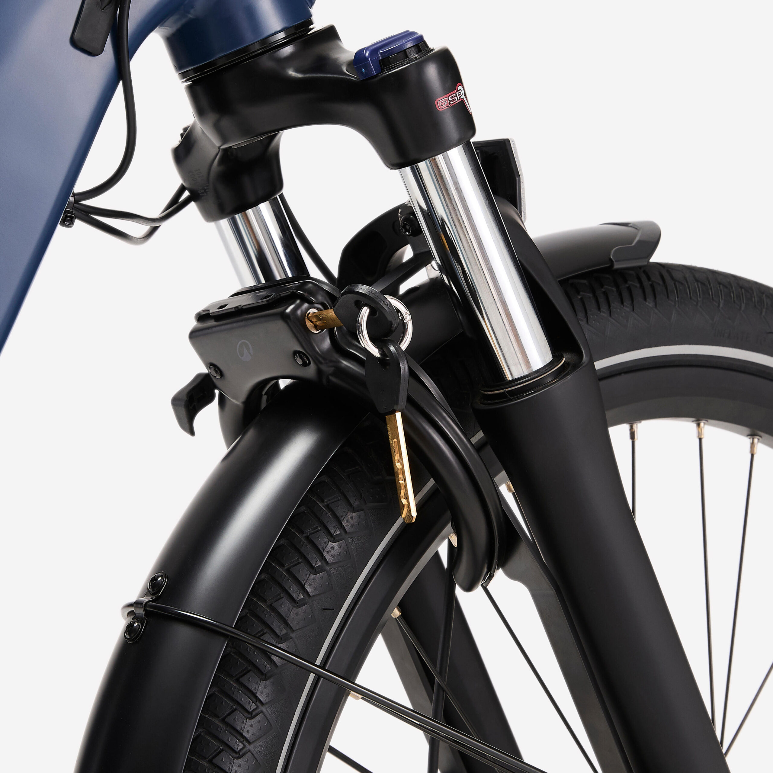 Velo cargo électrique longtail, E-three 500 Bleu abysse – Image 10