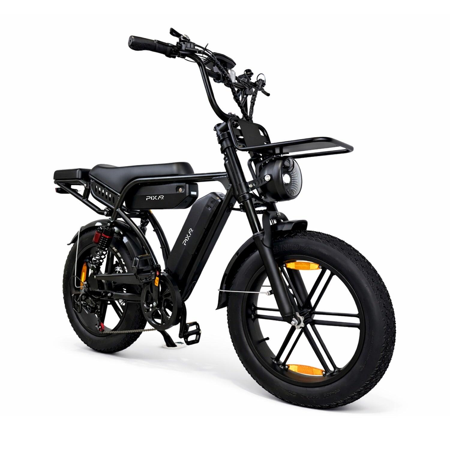 Pixar M9 Vélo Électrique 250W 48V17.5AH+17.5AH 20" Freins Hydrauliques Noir