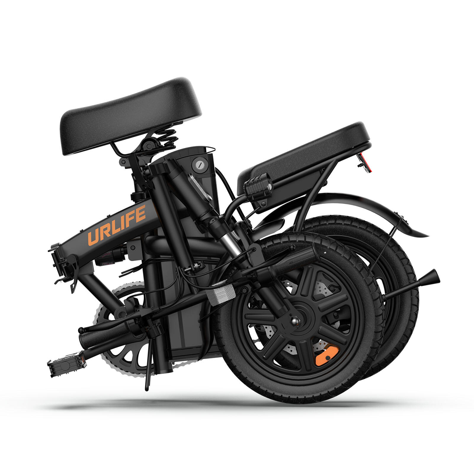 Vélo électrique portable URLIFE F1L à double suspension et pneus de 14 pouces – Image 3